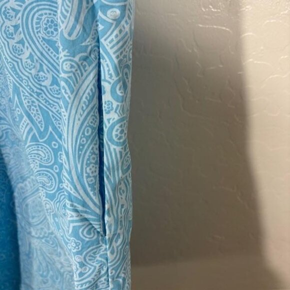 J McLaughlin Dress Womens XS Paisley Sleeveless Ruffle Collar Pockets - Picture 4 of 8